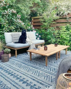 Tapete De Exterior Azul 120 X 180 Cm Nagpur