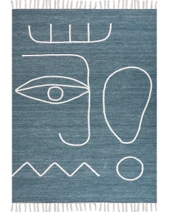 Tapete De Exterior Azul 140 X 200 Cm Yavu