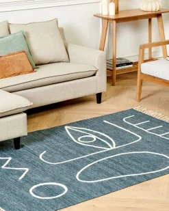 Tapete De Exterior Azul 140 X 200 Cm Yavu