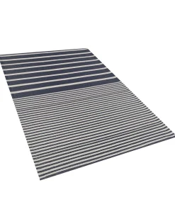 Tapete De Exterior Azul Escuro 120 X 180 Cm Haldia