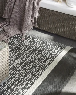 Tapete De Exterior Branco E Preto 120 X 180 Cm Ballari