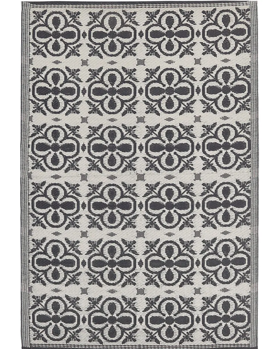 Tapete De Exterior Branco E Preto 120 X 180 Cm Nellur