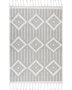 Tapete De Exterior Branco E Cinzento 160 X 230 Cm Tabiat