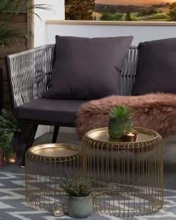 Tapete De Exterior Cinzento 90 X 180 Cm Sirsa