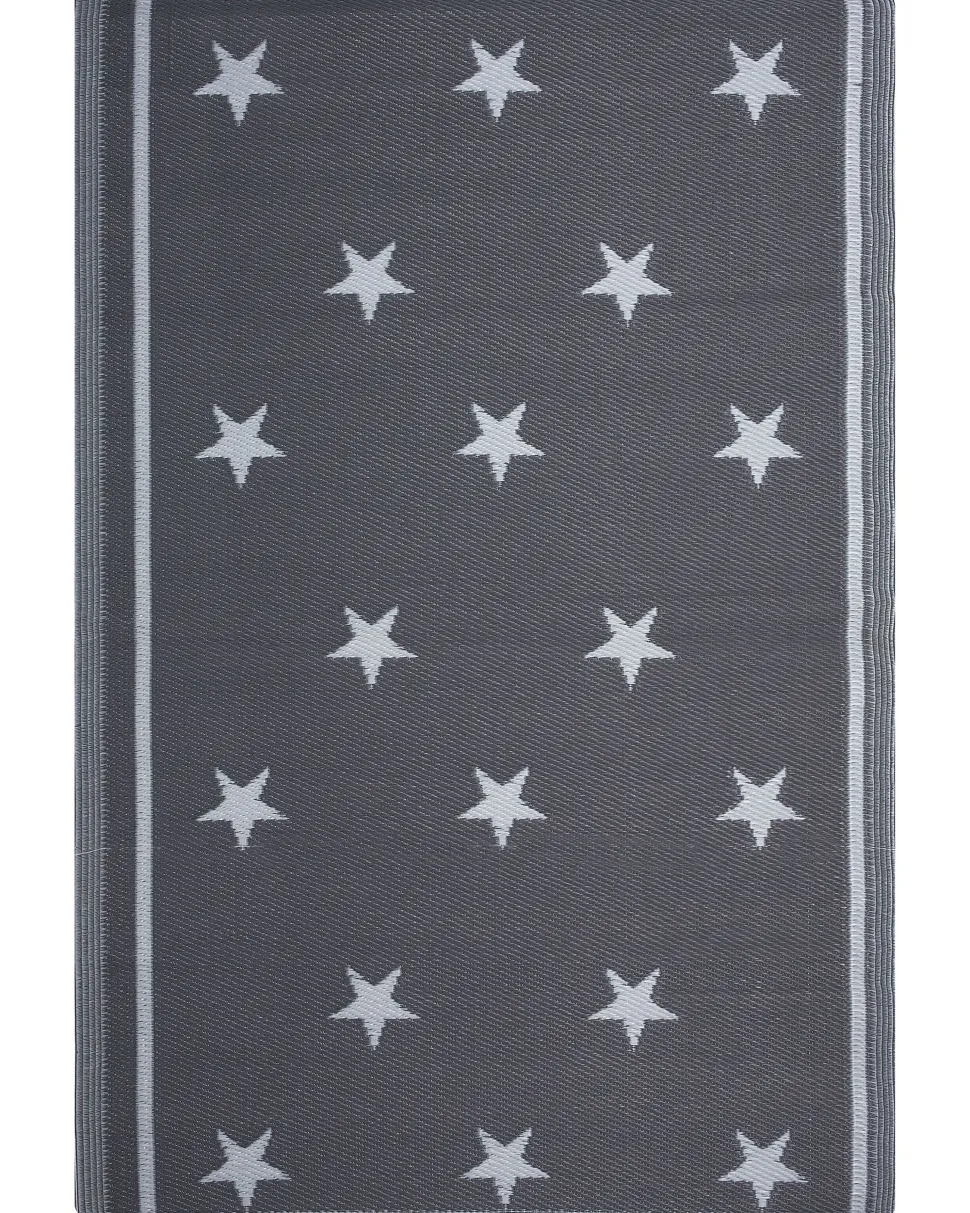 Tapete De Exterior Cinzento Escuro 120 X 180 Cm Latur