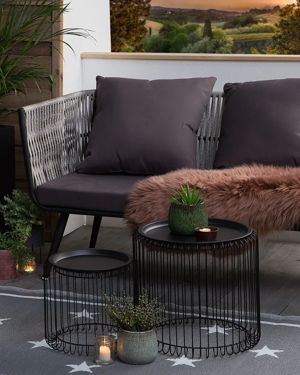 Tapete De Exterior Cinzento Escuro 120 X 180 Cm Latur