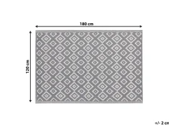 Tapete De Exterior Cinzento 120 X 180 Cm Dhule