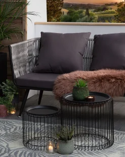 Tapete De Exterior Cinzento Escuro 120 X 180 Cm Kota