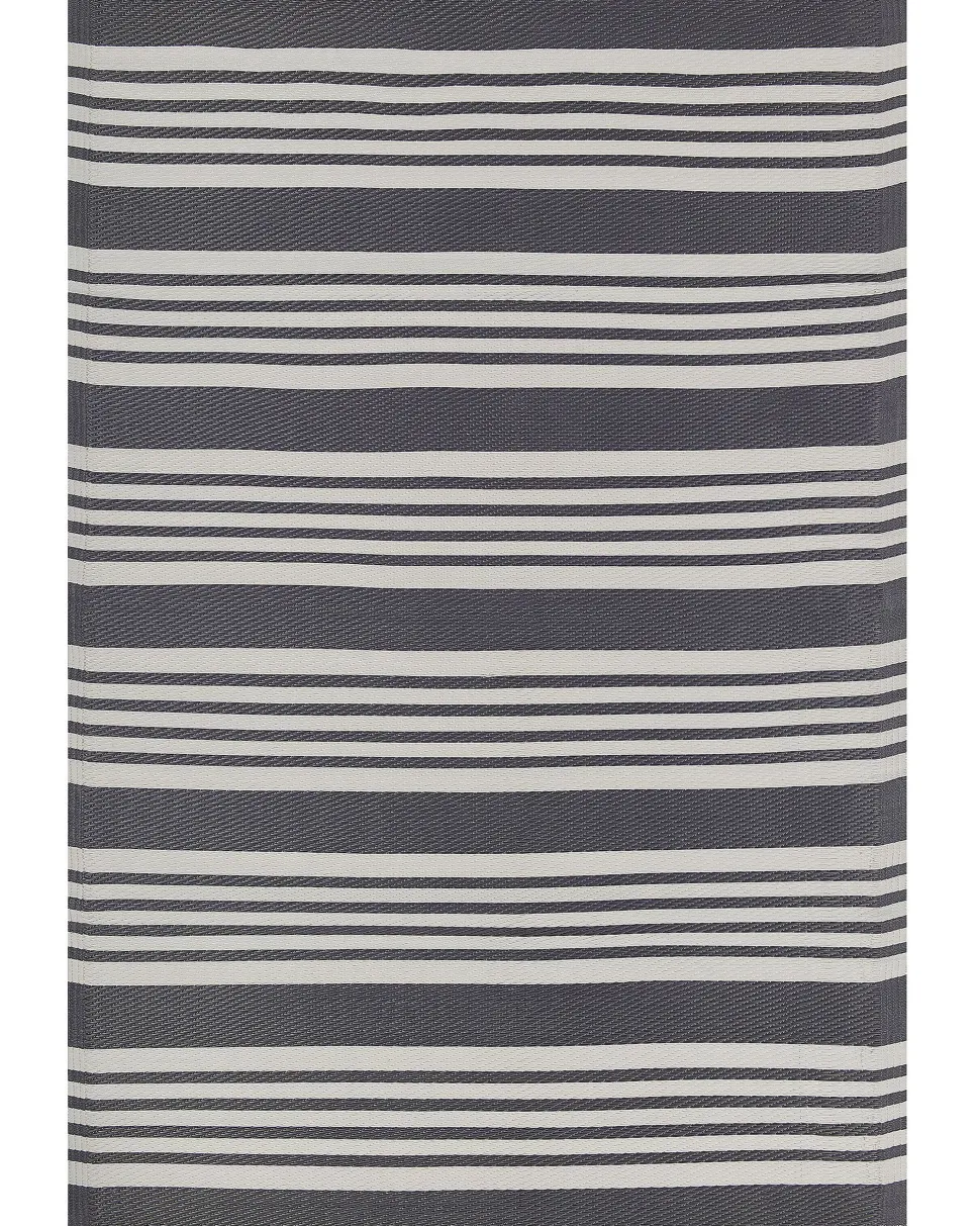 Tapete De Exterior Cinzento Claro E Preto 120 X 180 Cm Delhi