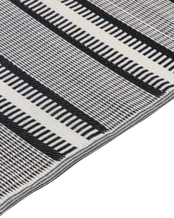 Tapete De Exterior Creme E Preto 160 X 230 Cm Mansa