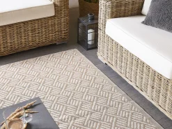 Tapete De Exterior Creme 120 X 180 Cm Ajmer