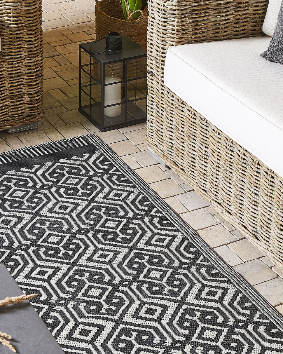 Tapete De Exterior Preto 120 X 180 Cm Barmer