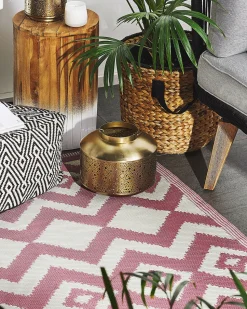 Tapete De Exterior Rosa 120 X 180 Cm Dewas