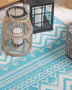 Tapete De Exterior Turquesa 120 X 180 Cm Nagpur