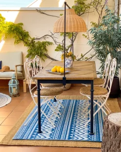 Tapete De Exterior Turquesa 120 X 180 Cm Nagpur