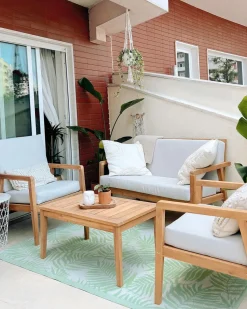 Tapete De Exterior Verde Claro 120 X 180 Cm Kota