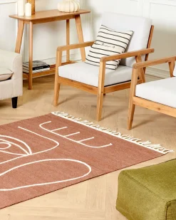 Tapete De Exterior Vermelho Claro 140 X 200 Cm Yavu