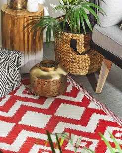 Tapete De Exterior Vermelho 120 X 180 Cm Dewas