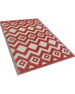Tapete De Exterior Vermelho 120 X 180 Cm Dewas