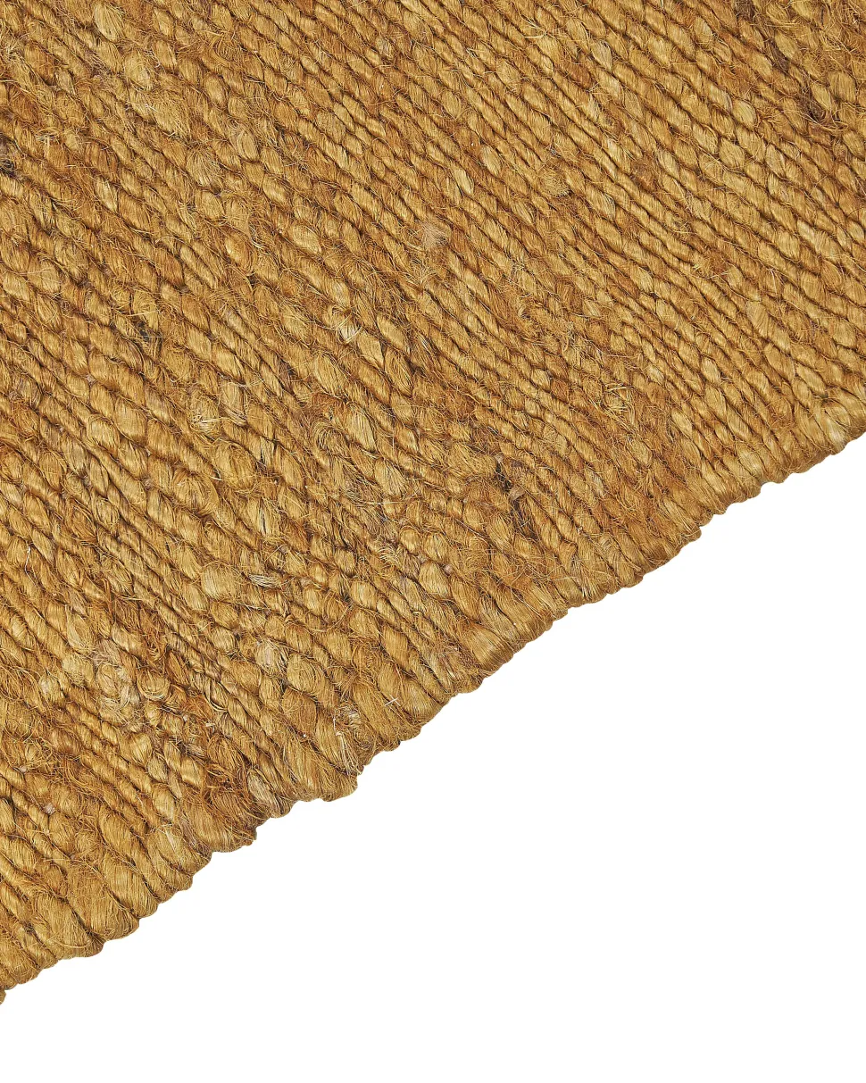Tapete De Juta Amarelo Mostarda E Castanho 160 X 230 Cm Lunia
