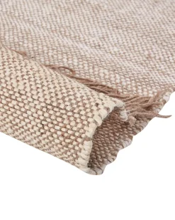 Tapete De Juta Amarelo Mostarda E Castanho 160 X 230 Cm Samlar