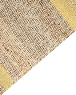 Tapete De Juta Creme E Amarelo 160 X 230 Cm Talpur