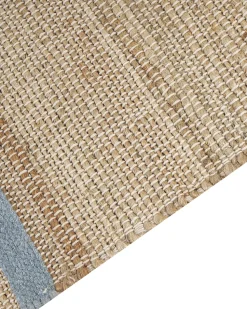 Tapete De Juta Creme E Azul Claro 160 X 230 Cm Talpur