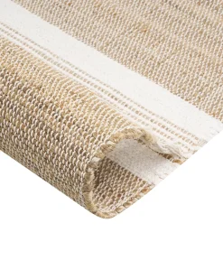 Tapete De Juta Creme E Branco 160 X 230 Cm Talpur