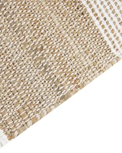 Tapete De Juta Creme E Branco 160 X 230 Cm Talpur