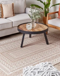 Tapete De Juta Creme E Branco 160 X 230 Cm Baglar