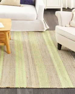 Tapete De Juta Creme E Verde Claro 160 X 230 Cm Talpur