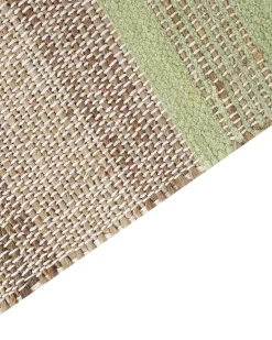 Tapete De Juta Creme E Verde Claro 160 X 230 Cm Talpur
