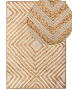 Tapete De Juta E Algodao Creme 140 X 200 Cm Pirli