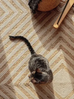 Tapete De Juta E Algodao Creme 140 X 200 Cm Pirli