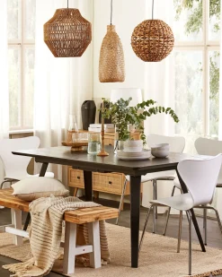 Tapete De Juta E Algodao Creme 140 X 200 Cm Zerdali