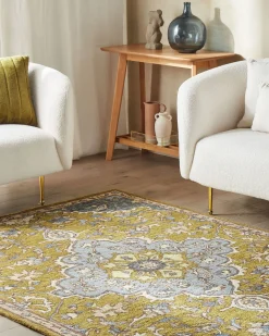 Tapete De La Amarelo E Azul 160 X 230 Cm Mucur