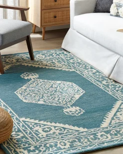 Tapete De La Azul E Branca 160 X 230 Cm Gevas