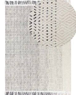 Tapete De La Branca E Cinzenta 160 X 230 Cm Omerli