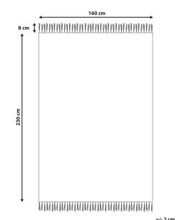Tapete De La Branca E Cinzenta 160 X 230 Cm Omerli