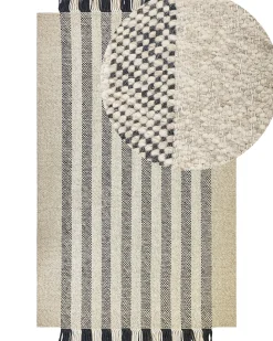 Tapete De La Branca E Preta 160 X 230 Cm Tacettin