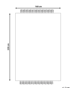 Tapete De La Branca E Preta 160 X 230 Cm Tacettin