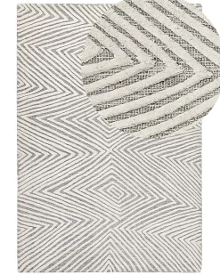 Tapete De La Cinzenta E Branca 140 X 200 Cm Goksun