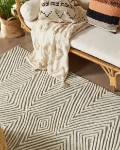 Tapete De La Cinzenta E Branca 140 X 200 Cm Goksun