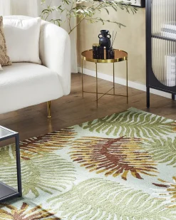 Tapete De La Com Padrao De Folhas Multicolor 160 X 230 Cm Vize