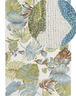 Tapete De La Com Padrao De Folhas Multicolor 160 X 230 Cm Kinik