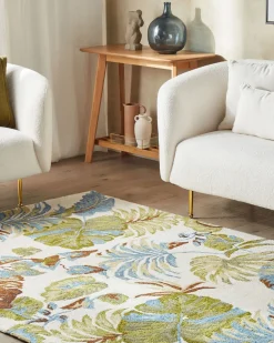 Tapete De La Com Padrao De Folhas Multicolor 160 X 230 Cm Kinik