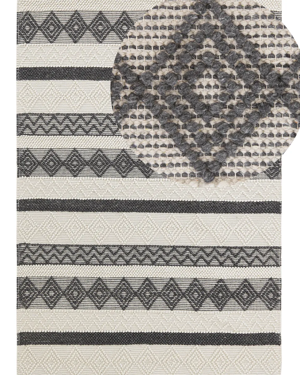 Tapete De La Creme E Cinzento 160 X 230 Cm Davutlar