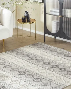 Tapete De La Creme E Cinzento 160 X 230 Cm Bozova