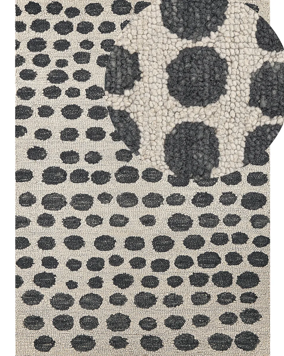 Tapete De La Creme E Preto 160 X 230 Cm Havran