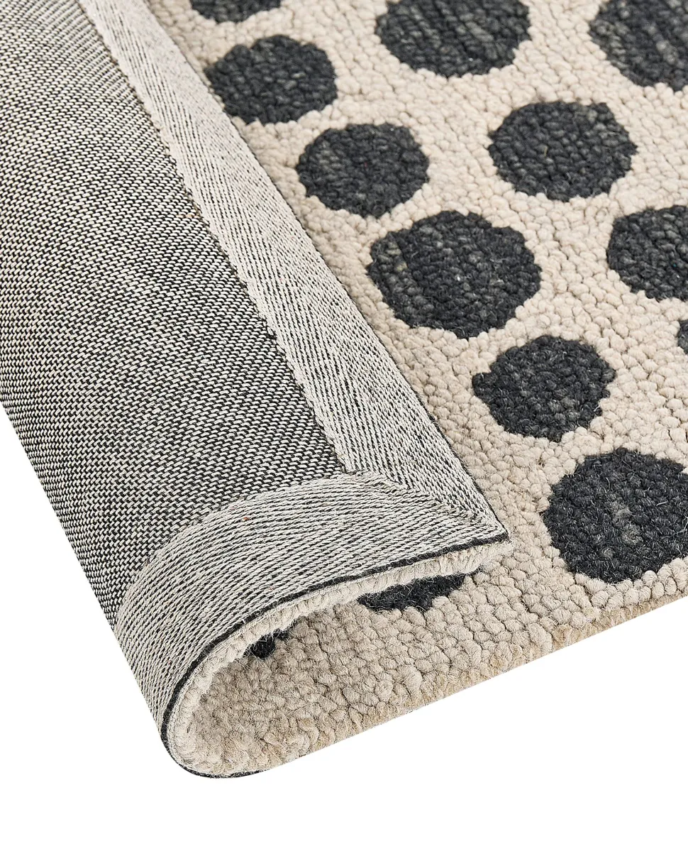 Tapete De La Creme E Preto 160 X 230 Cm Havran